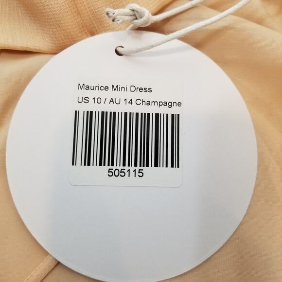 Princess Polly NWT Maurice Mini Slip Dress Champagne Size 10 - Picture 11 of 11